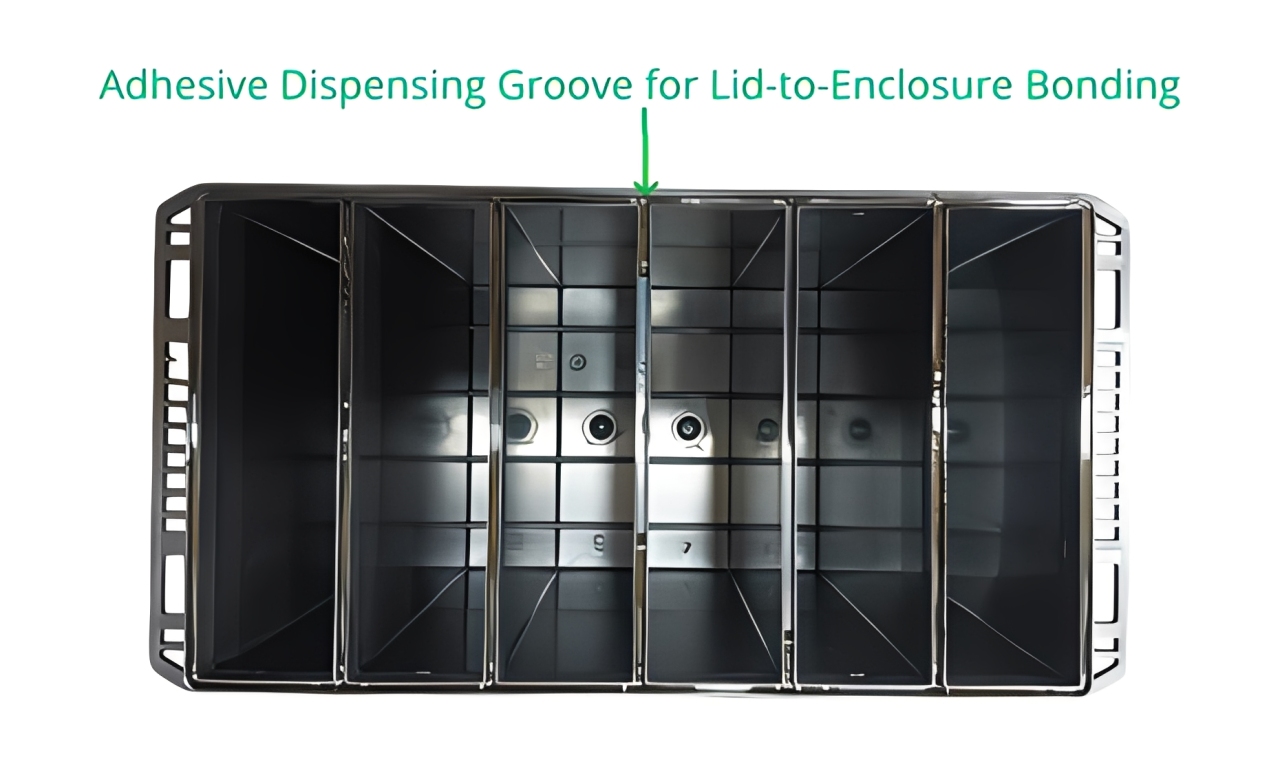 Adhesive Dispensing Groove for Lid-to-Enclosure Bonding (1)